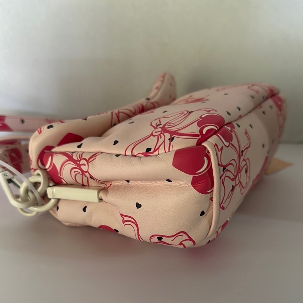 Luv Betsey by Betsey Johnson Pink Bow Cherries Hearts Crossbody Bag - Picture 11 of 16